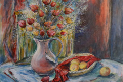 Blumen mit Äpfeln