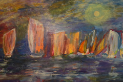 Segelregatta am Abend